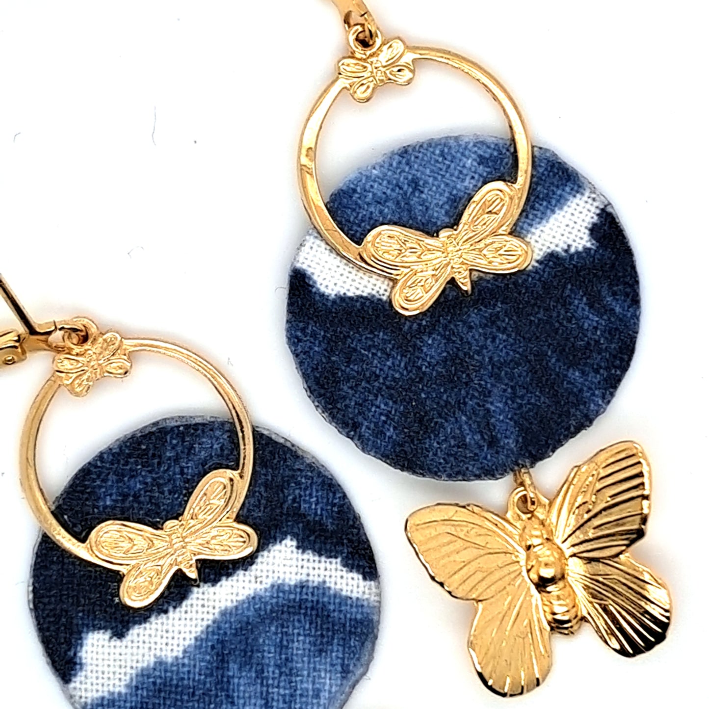 Blue Butterfly - Butterfly Dangle Earrings