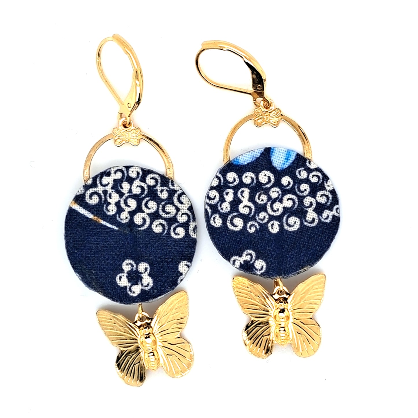 Blue Butterfly - Butterfly Dangle Earrings