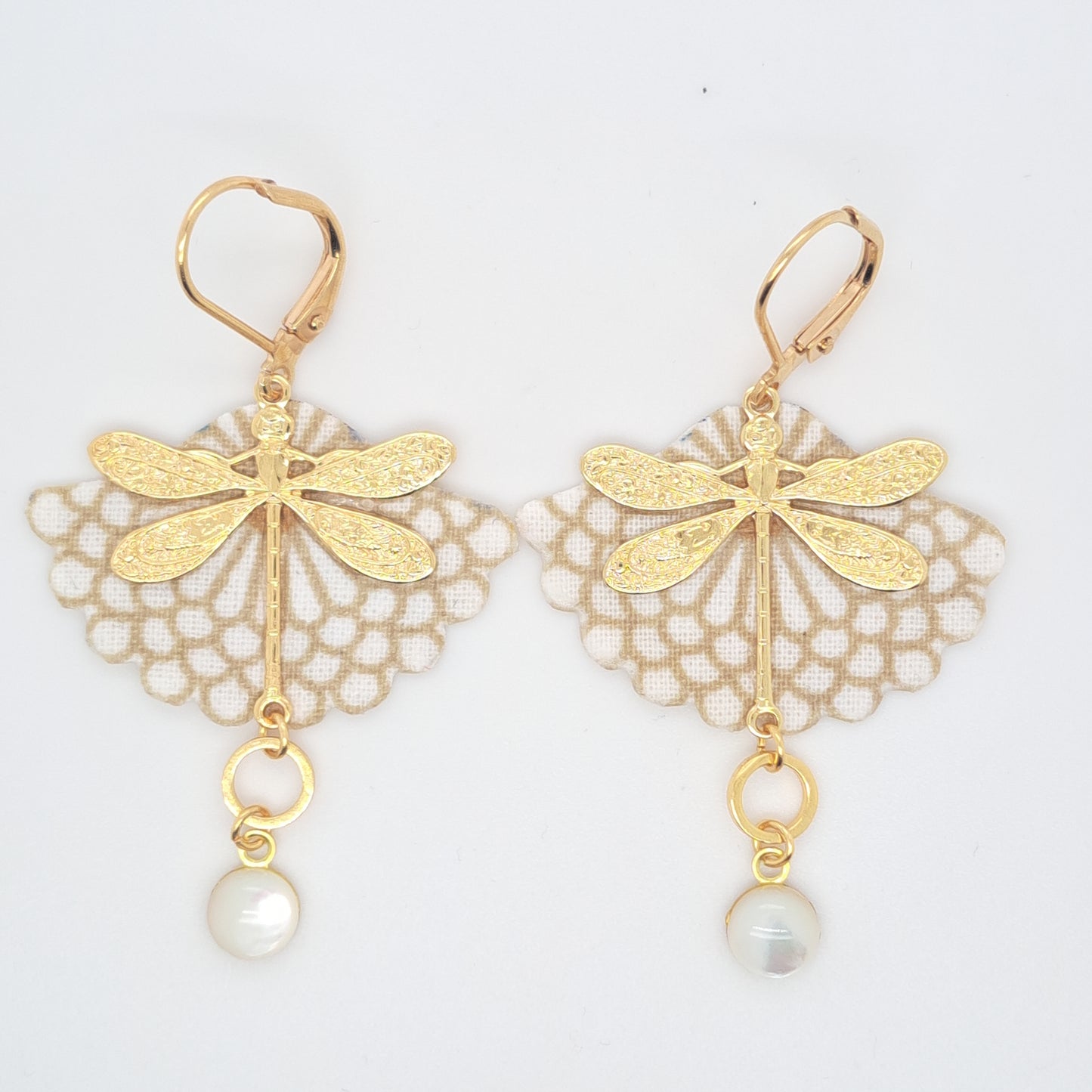 Jodhpur - Gold Plated Labradorite Drop Earrings