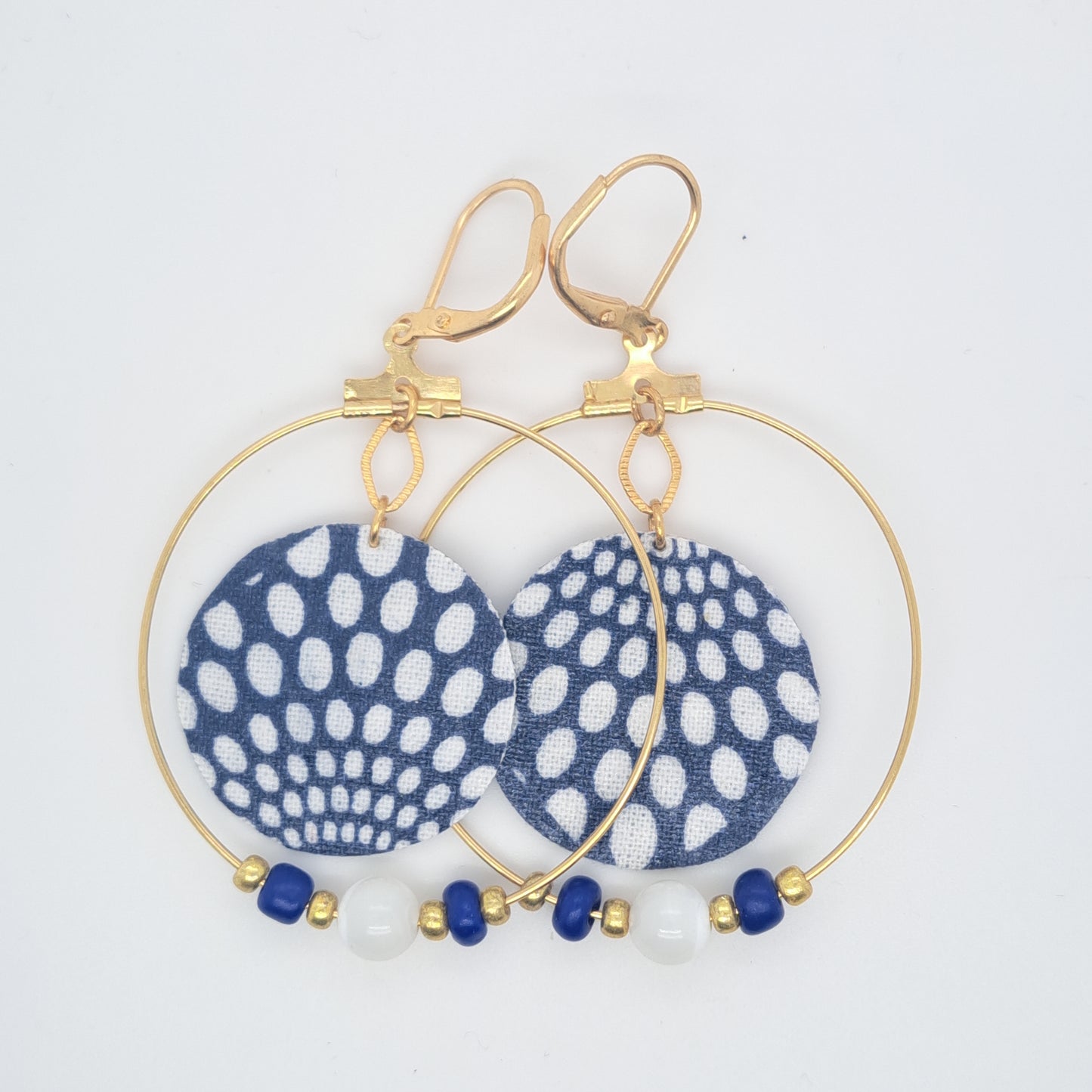 مومباسا - أقراط متدلية بيضاوية زرقاء