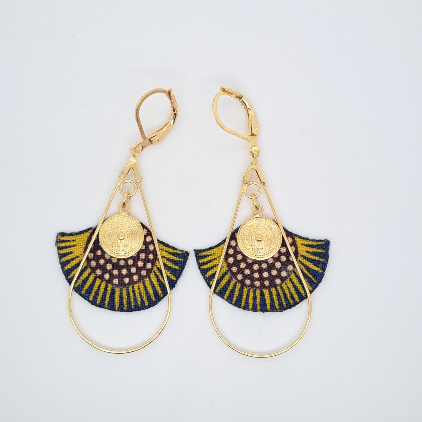 Jaune Arizona Dream - Boucles d’oreilles pendantes créoles gouttes