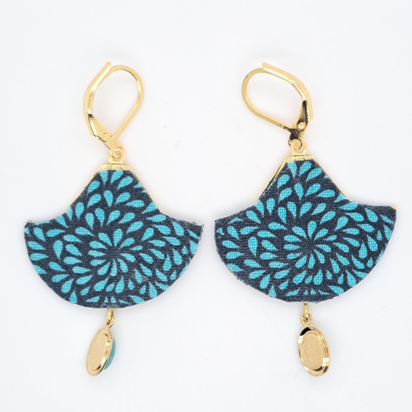 Bleu Maurice - Boucles d'oreilles pendantes amazonite