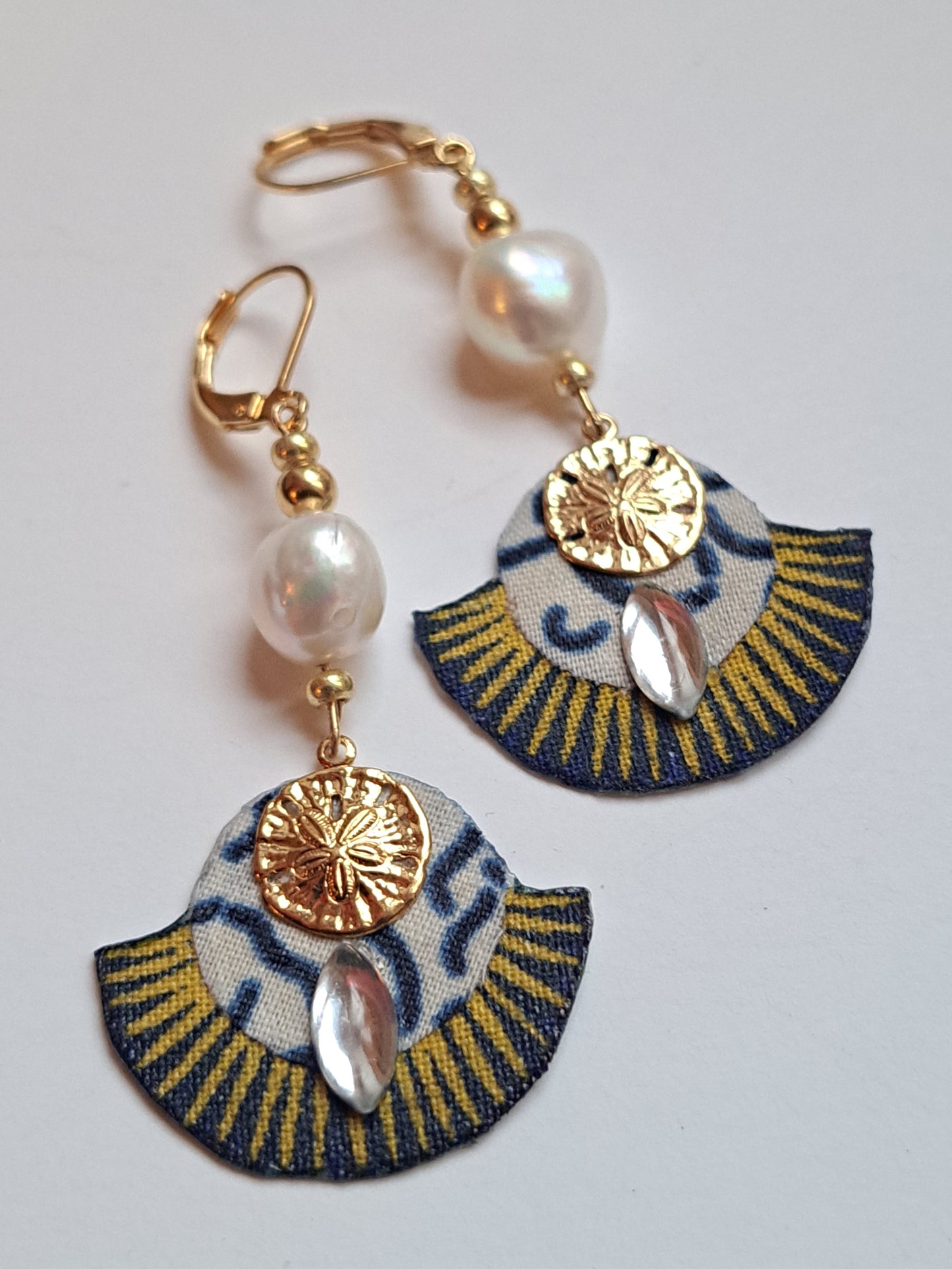 Marie Galante - Boucles d'oreilles pendantes perle d'eau douce