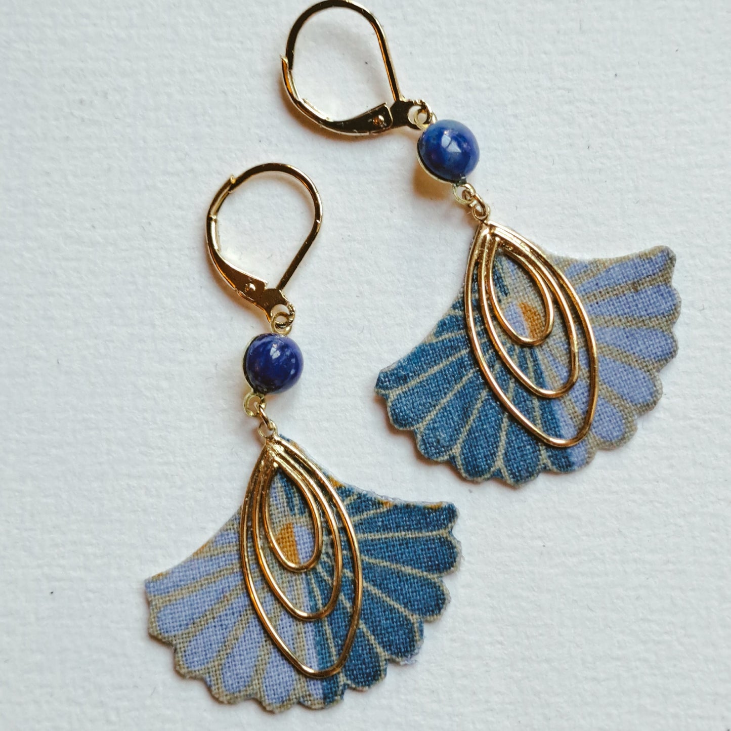 Los Roques - Boucles d'oreilles pendantes lapis lazuli