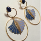 Cozumel - Boucles d'oreilles créoles lapis lazuli
