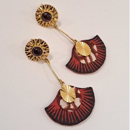 Hawaii - Garnet Drop Earrings