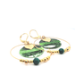 Jungle Therapy - Boucles d'oreilles créoles malachite