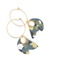 Coba II - Boucles d'oreilles pendantes nacre