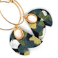 Coba II - Boucles d'oreilles pendantes nacre