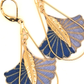 Ara bleu - Boucles d'oreilles pendantes bleues en tissu