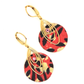 Rose Jaipur - Boucles d'oreilles rondes en tissu