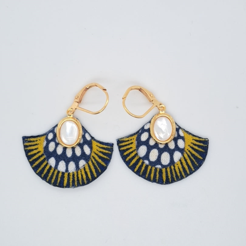 Caraïbes II- Boucles d'oreilles nacre