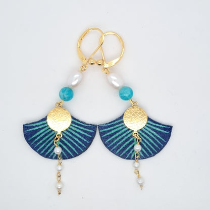 Cozumel - Lapis Lazuli Hoop Earrings