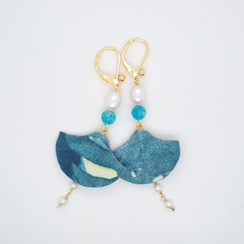 Cozumel - Lapis Lazuli Hoop Earrings