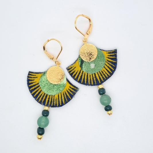 Pura Vida - Boucles d'oreilles pendantes vertes aventurine