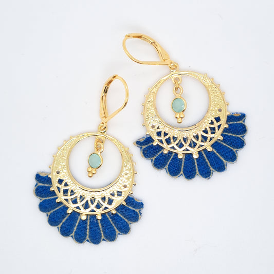 Palm Springs Blue - Chalcedony Drop Earrings