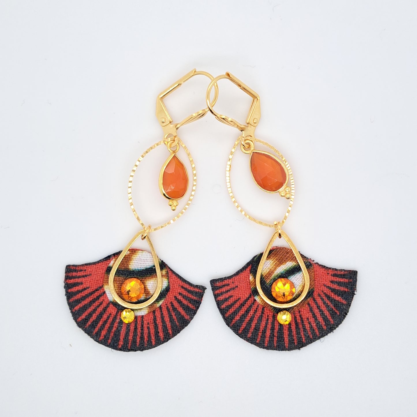 Gingko Indigo - Blue Drop Hoop Earrings