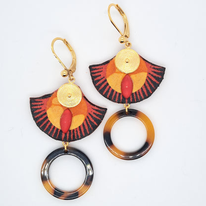 African Dream - Wax dangle earrings