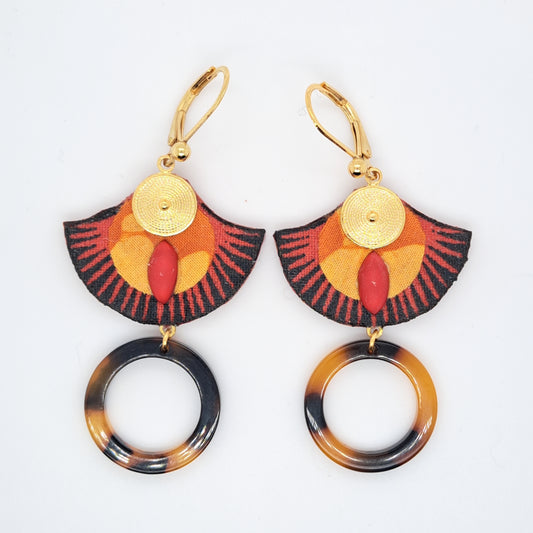 African Dream - Wax dangle earrings