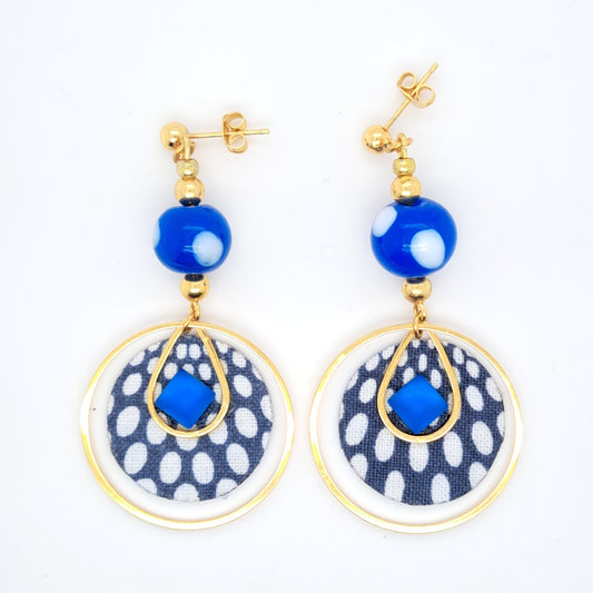 Caribbean - Blue Amazonite Hoop Earrings