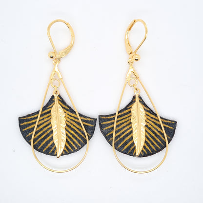 الخريف الجنكة - أقراط متدلية من القماش