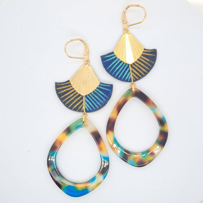 African Dream - Wax dangle earrings