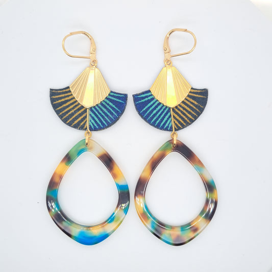 African Dream - Wax dangle earrings