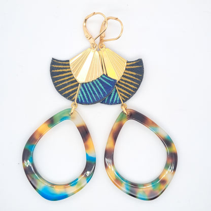 African Dream - Wax dangle earrings