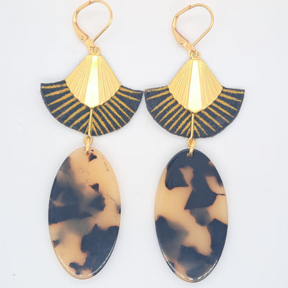 African Dream - Wax dangle earrings