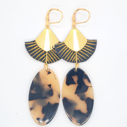 African Dream - Wax dangle earrings