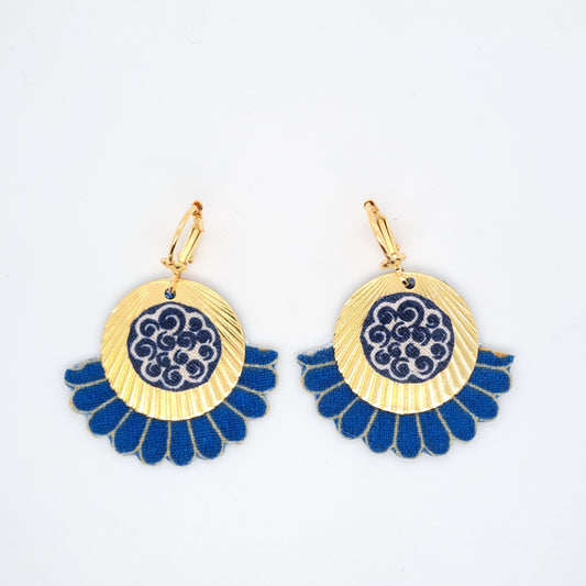 Vanuatu Spirit - Blue Hoop Earrings