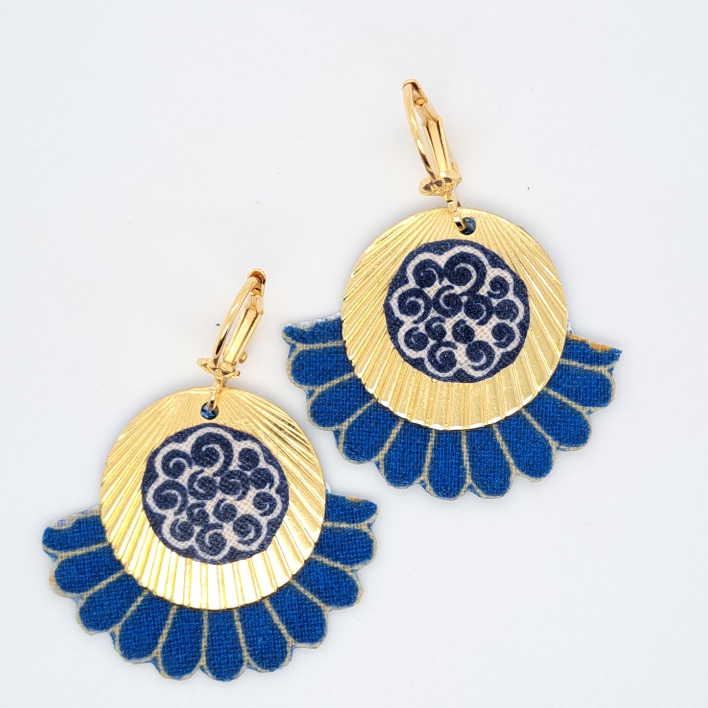 Vanuatu Spirit - Blue Hoop Earrings