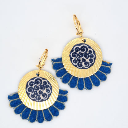 Vanuatu Spirit - Blue Hoop Earrings