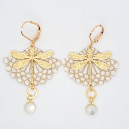 Jodhpur - Gold Plated Labradorite Drop Earrings