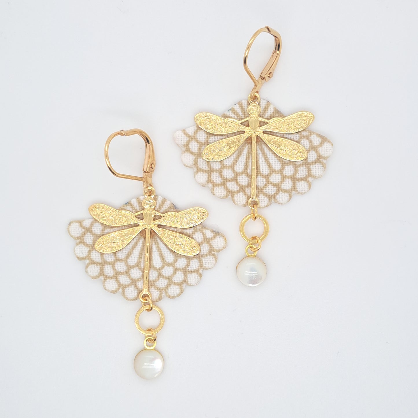 Jodhpur - Gold Plated Labradorite Drop Earrings