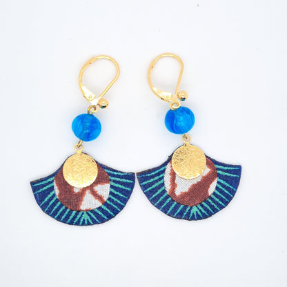 Bleu Arizona Dream - Boucles d'oreilles pendantes perles de Murano