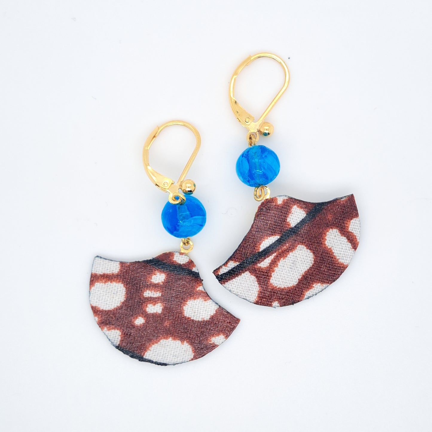 Bleu Arizona Dream - Boucles d'oreilles pendantes perles de Murano