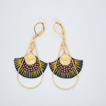 Jaune Arizona Dream - Boucles d’oreilles pendantes créoles gouttes