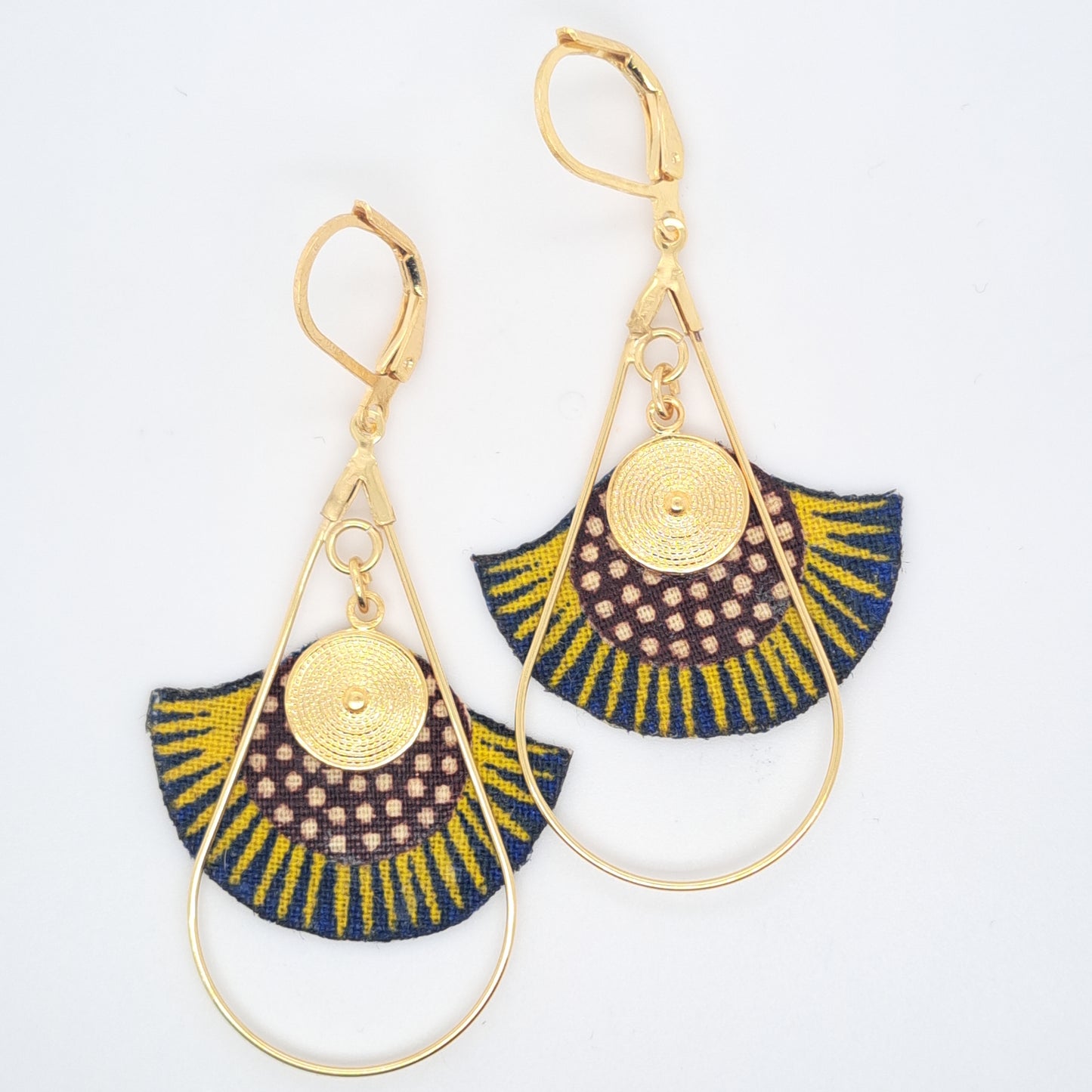 Jaune Arizona Dream - Boucles d’oreilles pendantes créoles gouttes