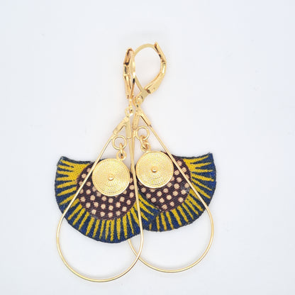 Jaune Arizona Dream - Boucles d’oreilles pendantes créoles gouttes