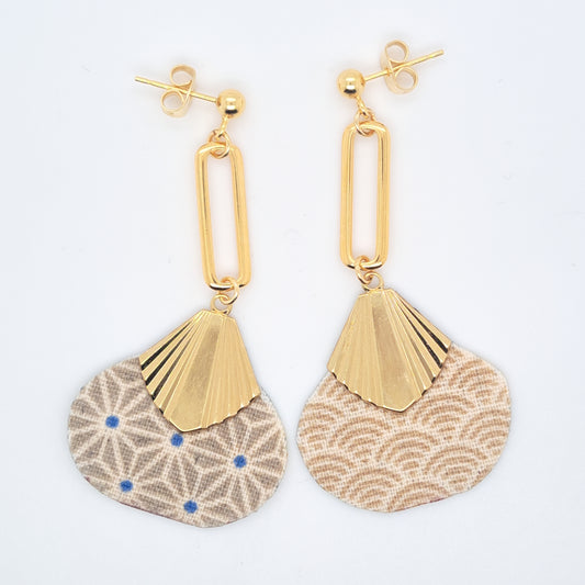 Blanc Hôi An - Boucles d'oreilles perles d'eau douce