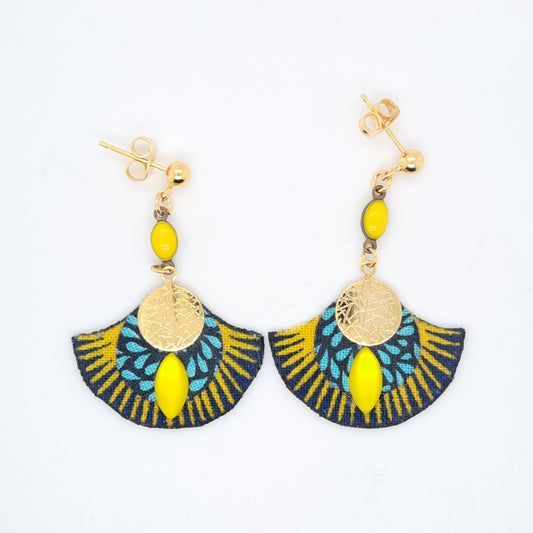 Jaune Goa - Boucles d'oreilles pendantes
