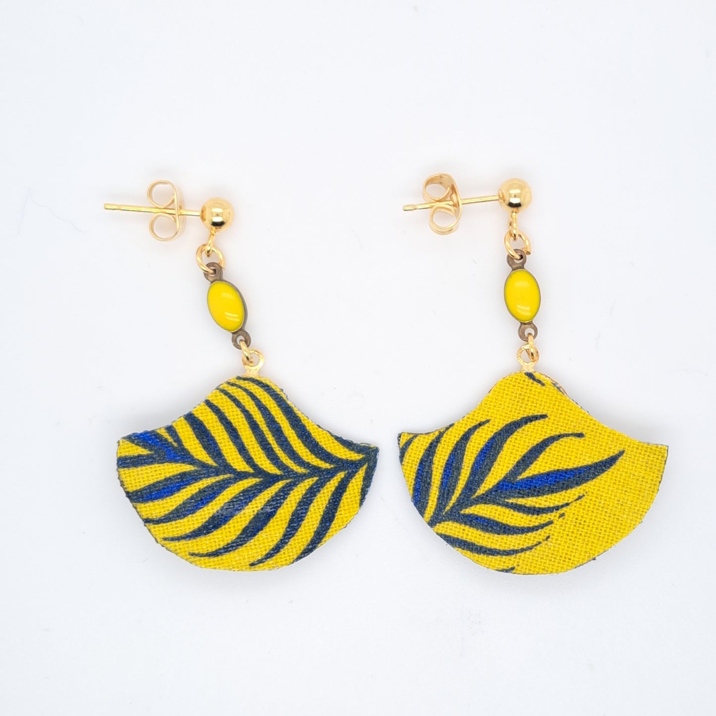 غوا - أقراط متدلية على شكل عين النمر من الأمازونيت