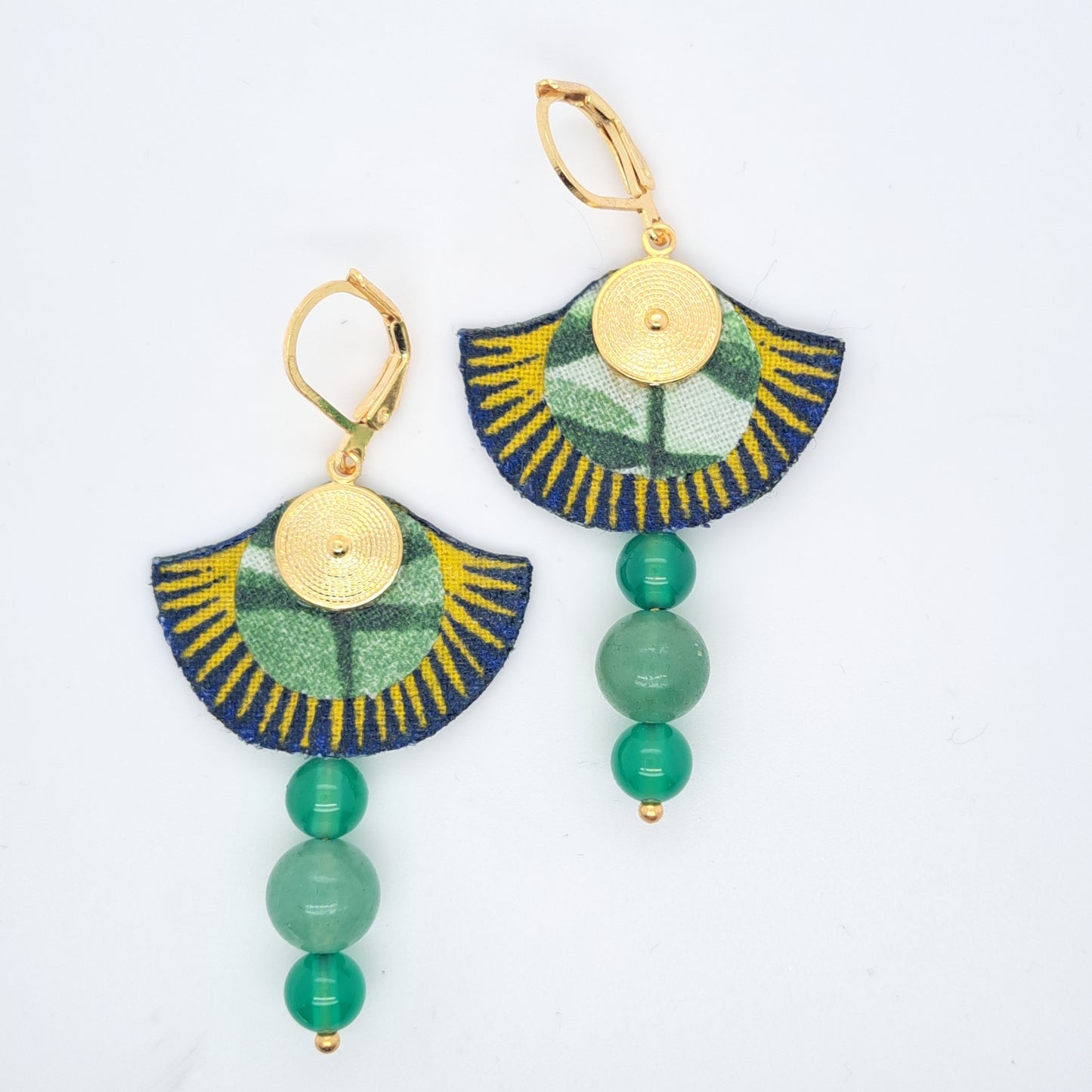 Vert Pura Vida - Boucles d'oreilles pendantes vertes aventurine