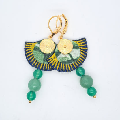 Vert Pura Vida - Boucles d'oreilles pendantes vertes aventurine