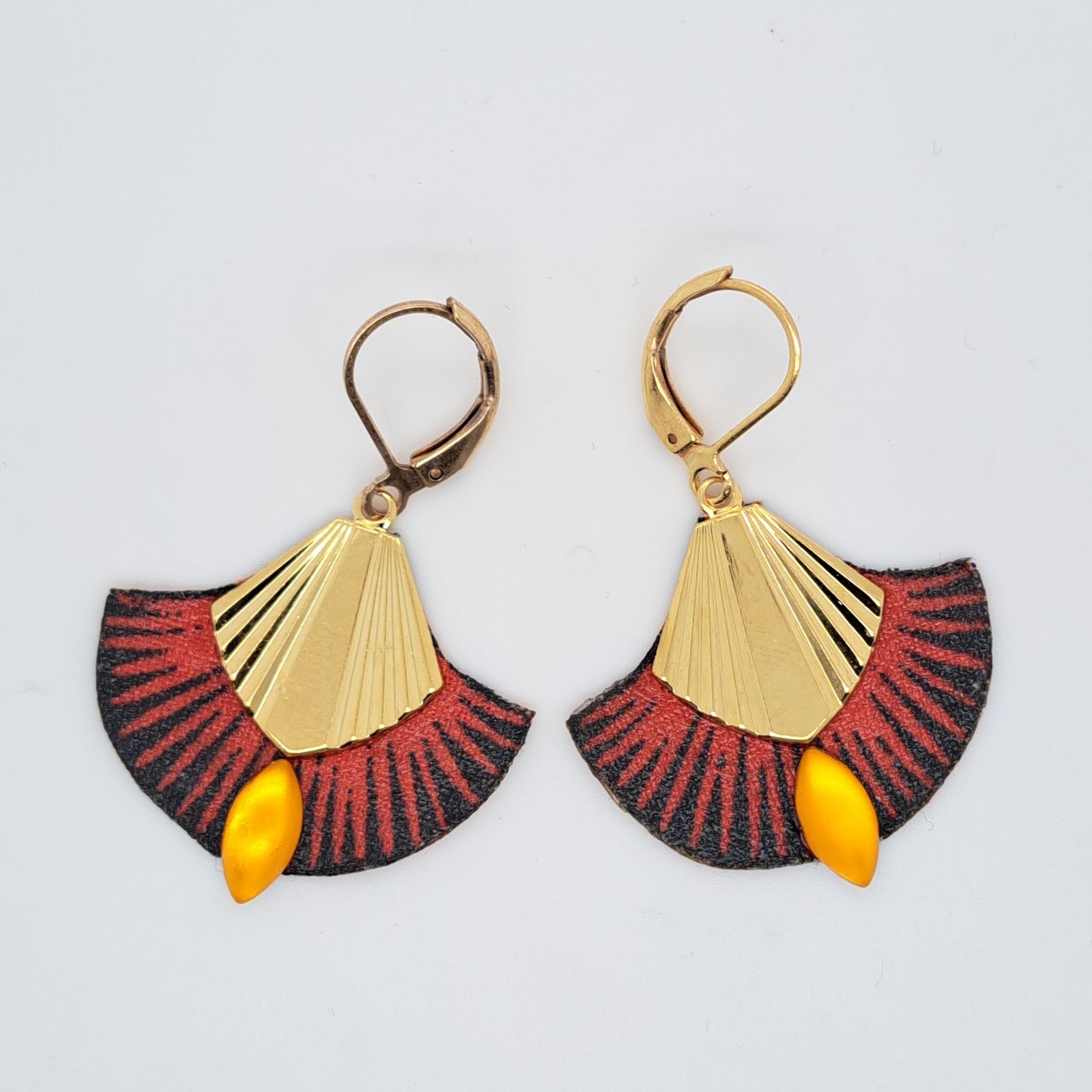 Kogi II - Red Pineapple Drop Earrings