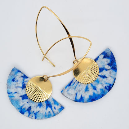 Magic Pacific - Fabric Dangle Earrings