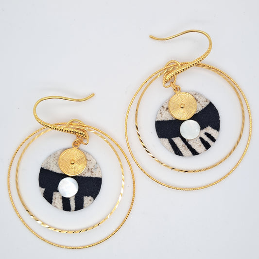 Africa dream - Boucles d'oreilles doubles créoles