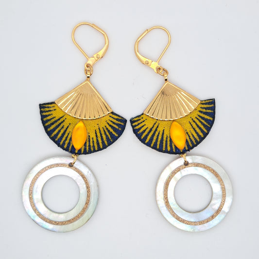 Doré Mombasa - Boucles d'oreilles nacre