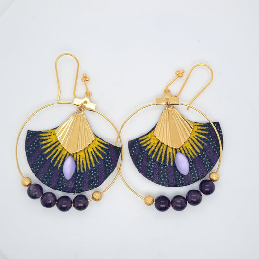 Violet Jaisalmer II - Boucles d'oreilles pendantes Améthyste